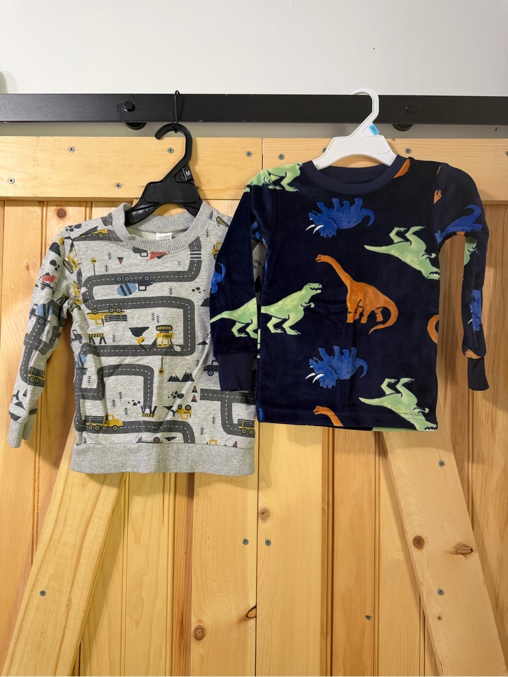 Carter's Navy Long Sleeve Top with Orange, Green & Blue Dinosaurs